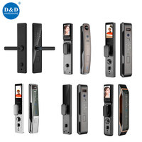 Serrure de porte intelligente à empreintes digitales, étanche, avec caméra de visionnage de porte, système d'interphone, serrure numérique OEM