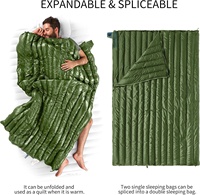 Couverture de camping multifonctionnelle portable avec hamac intégré, boucles de fixation, protection thermique coupe-vent pour la détente nocturne au feu de camp