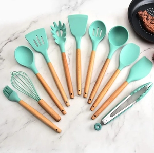 Wholesale 12 Pieces USSE Kitchen Accessories Silicone Cookware Non-stick Silicon Utensils <strong>Cooking</strong> <strong>Sets</strong> Kitchen - Product Image 6