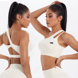 2025 nuovo Sportswear Activewear Top senza schienale Yoga palestra allenamento Fitness con cinturino singolo reggiseno sportivo da donna - Product Image 1