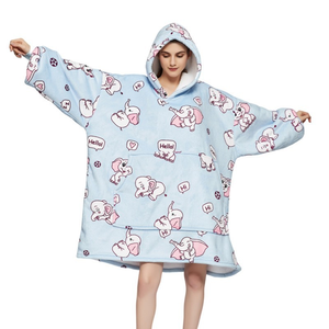 Manta con Capucha para Adultos de <span class=keywords><strong>Invierno</strong></span>, Fabricada en China, Sudadera con Capucha de Sherpa, Felpa Ultra Suave, Acogedora, Sudadera Extra Grande, <span class=keywords><strong>Pijama</strong></span> - Product Image 4