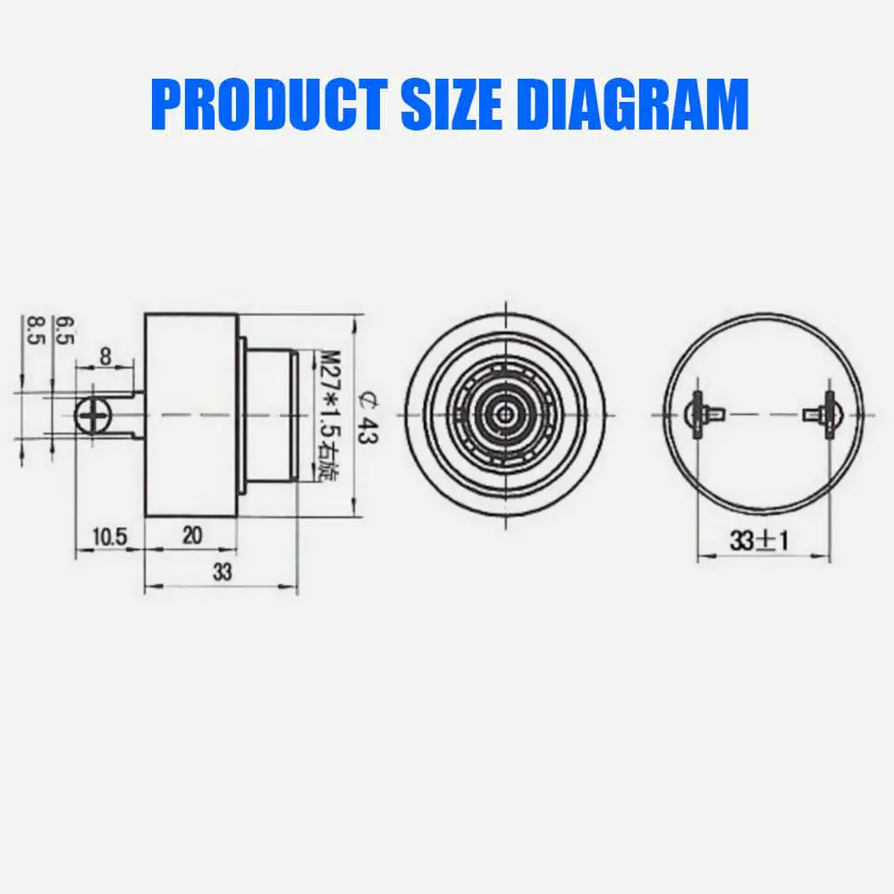 Beelee 33*43mm SMD बजर 90dB piezo सक्रिय बजर के लिए इलेक्ट्रॉनिक खिलौने