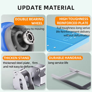 Juren Enorme Power <span class=keywords><strong>Hand</strong></span> Push Vouwwagen Trolleys Platform Fabriek Ppr Mute Rubber Voor Thuis Magazijn Ce Winkelwagen 1 Sets - Product Image 2