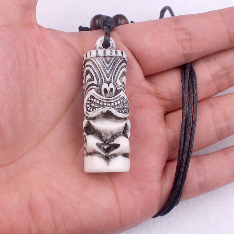 Tiki Chain Surfer Necklace Men Women Surf Jewelery Tikki Ticki
