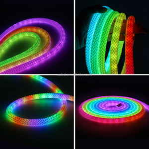 Thông minh RGB LED Neon dây Ánh Sáng 5m ws2812b ánh sáng dây 5V USB Giấc Mơ Màu bện vành đai từ xa âm nhạc Sync trang trí nội thất dải tự làm - Product Image 3
