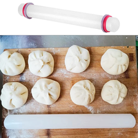 Rouleau à pâtisserie en plastique de 23/33/45/50 cm avec anneaux amovibles pour fondant, biscuits, pâtisserie, pizza, argile