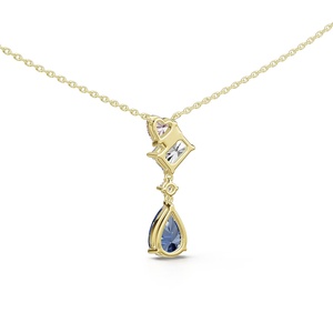 Original Jewelry Design Manufacturer Geometric Heart <strong>Ruby</strong> Gemstone Yellow Cubic Zirconia Modern Tiered Cascade Drop <strong>Necklace</strong> - Product Image 6
