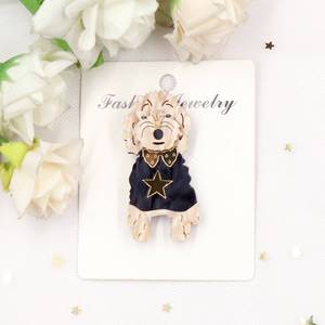 New Arrival Corgi Dog Brooch (Safety Pin) Cute Laser Cut <strong>Acrylic</strong> <strong>Jewelry</strong> Handmade - Product Image 5