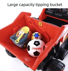 双座新型12v工程儿童卡车，带电动翻车机 - Product Image 2