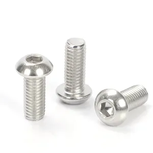 ISO 7380 304 316 stainless steel machine screw round head hexagon socket button head screws