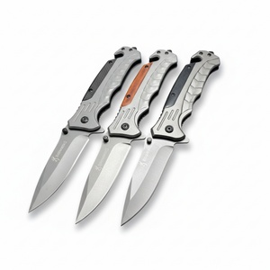 Couteau pliant multifonctionnel OEM personnalisable en acier inoxydable avec manche en bois, idéal pour la survie en extérieur, le camping et le bricolage - Product Image 2