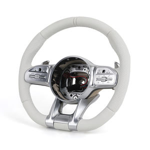 Volant en cuir pleine fleur blanc pour C-class W205 CLS W218 GLA45 CL W216 C216 CL500 CL550 <span class=keywords><strong>CL55</strong></span> CL63 C43 C63 <span class=keywords><strong>AMG</strong></span> - Product Image 1