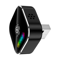 Adaptador Dual Mode 2 en 1 para CarPlay y Android Auto, Mini Conector USB para Auto con Luz LED y Botón Central para Estéreo de Auto