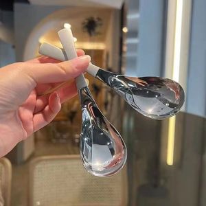 Stainless Steel Spoon Thickened Long Handle Mirror Polished Durable For Soup Eating Drinking Adult Use - Product Image 1