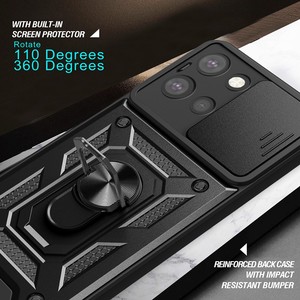 Funda Protectora con Anillo Metálico, Carcasa Trasera de TPU y PC Resistente a Golpes para Teléfono Motorola <span class=keywords><strong>Moto</strong></span> G 5G 2025 G54 G84 G85 G34 5G - Product Image 2