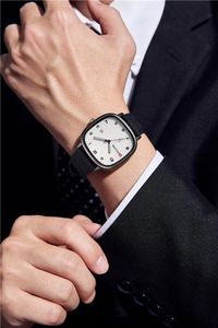 นาฬิกาควอทซ์หนังสำหรับผู้ชายพร้อมวันที่, นาฬิกาลำลอง, นาฬิกาสปอร์ตสำหรับผู้ชาย, นาฬิกาหรูสำหรับนักธุรกิจชาย - Product Image 5