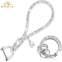 Porte-clés de poignet multicolore élégant avec breloque et pendentif décoratif, accessoire de mode pour sac, cadeau pour femme