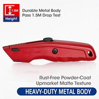 Premium All-Metal Heavy Duty Box Cutter Outil de couteau utilitaire Changement rapide Lames de rasoir supplémentaires DIY OEM Personnalisation prise en charge en Chine