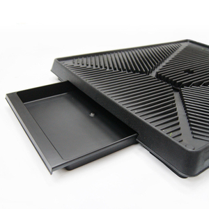 Plateau de pot pour chien en plastique à 3 couches avec mur Tapis de toilette pour chiot, déflecteur de pipi, tapis d'herbe pour chien pour l'élimination des déchets - Product Image 5