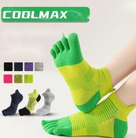 Chaussettes de sport respirantes en nylon à cinq doigts, à séchage rapide, avec empeigne en maille, antibactériennes et désodorisantes, disponibles en plusieurs couleurs