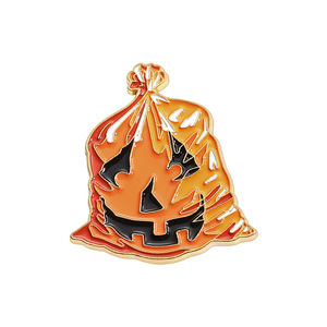 Fabricación Halloween calavera calabaza bolsa de basura cabeza decorativa Metal solapa pines película Horror esmalte suave solapa Pin - Product Image 1