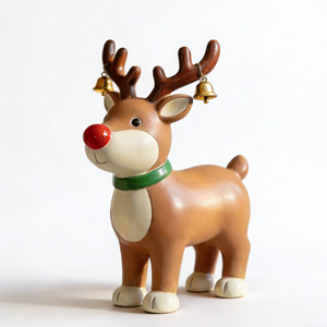 Linda Estatuilla de Resina de <span class=keywords><strong>Reno</strong></span> <span class=keywords><strong>Rudolf</strong></span> - Decoración Navideña para el Hogar, Regalo Festivo Personalizado por Bozhiyi - Product Image 1