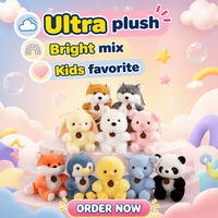 Peluche Kawaii Mignonne de 8 Pouces, Modèle Lapin en Costume d'Ours, avec Capuche, pour Jeu de Grue et Prix de Rédemption d'Arcade, Vente en Gros d'Usine