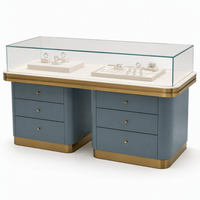 Vitrine de luxe sur mesure pour bijoux, avec éclairage LED, en verre, bois et acier inoxydable, écologique, pour magasin de bijoux