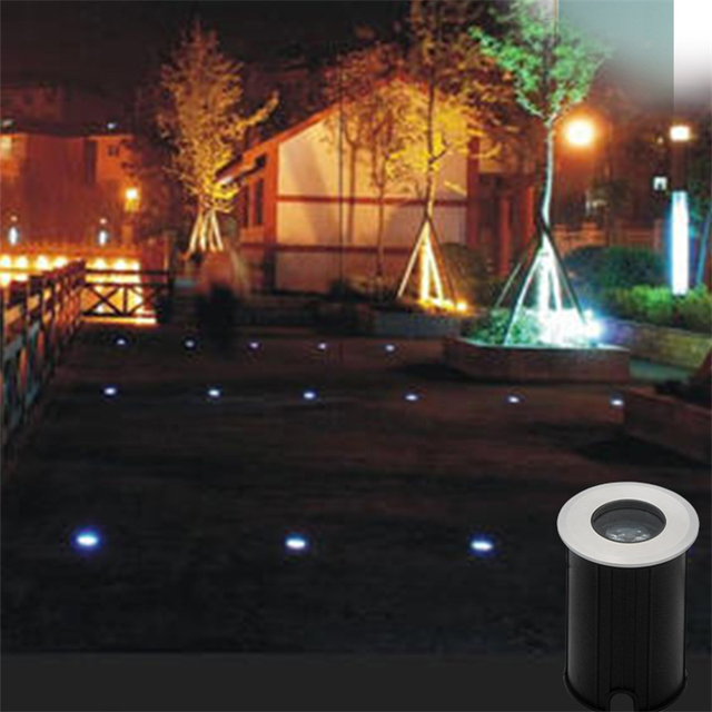 1W 3W Outdoor Waterproof Underground Lamp Buried Lighting Mini LED Inground Light for Garden Landscape Driveway