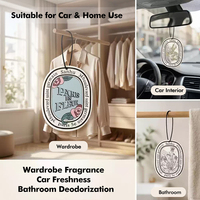 Désodorisant en papier à évaporation naturelle, style populaire, à suspendre pour voiture, cadeau personnalisé, pour la maison et l'intérieur de la voiture