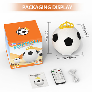 Altoparlante Bluetooth a Forma <span class=keywords><strong>di</strong></span> Pallone da Calcio in Silicone con Telecomando e Luci Notturne a 3 Colori per Casa e Camera da Letto - Product Image 4