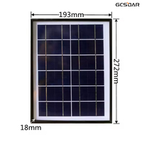 Système solaire domestique hors réseau GCSOAR SDF-3760 Mini 6W/6V Panneau solaire en silicium polycristallin Câble ABS de 5 m Batterie lithium-ion CE