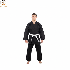 Uniforme de karaté de meilleure qualité, couleur noire, uniforme de sport à la mode pour la boxe - Product Image 1