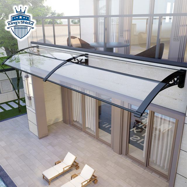 4X4 Outdoor Retractable Sunshade Polycarbonate Awning Bracket Canopy Awning for Carport