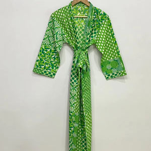 กิโมโนตัวยาวผ้าฝ้ายฟรีไซส์และใส่สบายเหมาะสำหรับทุกไซส์50นิ้วผู้จำหน่ายโดยประมาณจากอินเดีย - Product Image 1