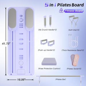 CZFIT Tabla <span class=keywords><strong>de</strong></span> Pilates Plegable Comercial y Doméstica, Reformer Multifuncional, Entrenador Abdominal y <span class=keywords><strong>de</strong></span> Core, con Ruedas A_B para Ejercicio - Product Image 2