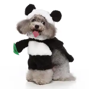 منتجات الحيوانات الأليفة تأثيري الباندا الوقوف دعوى مضحك الكلب الملابس الحيوانات الأليفة الوقوف دعوى