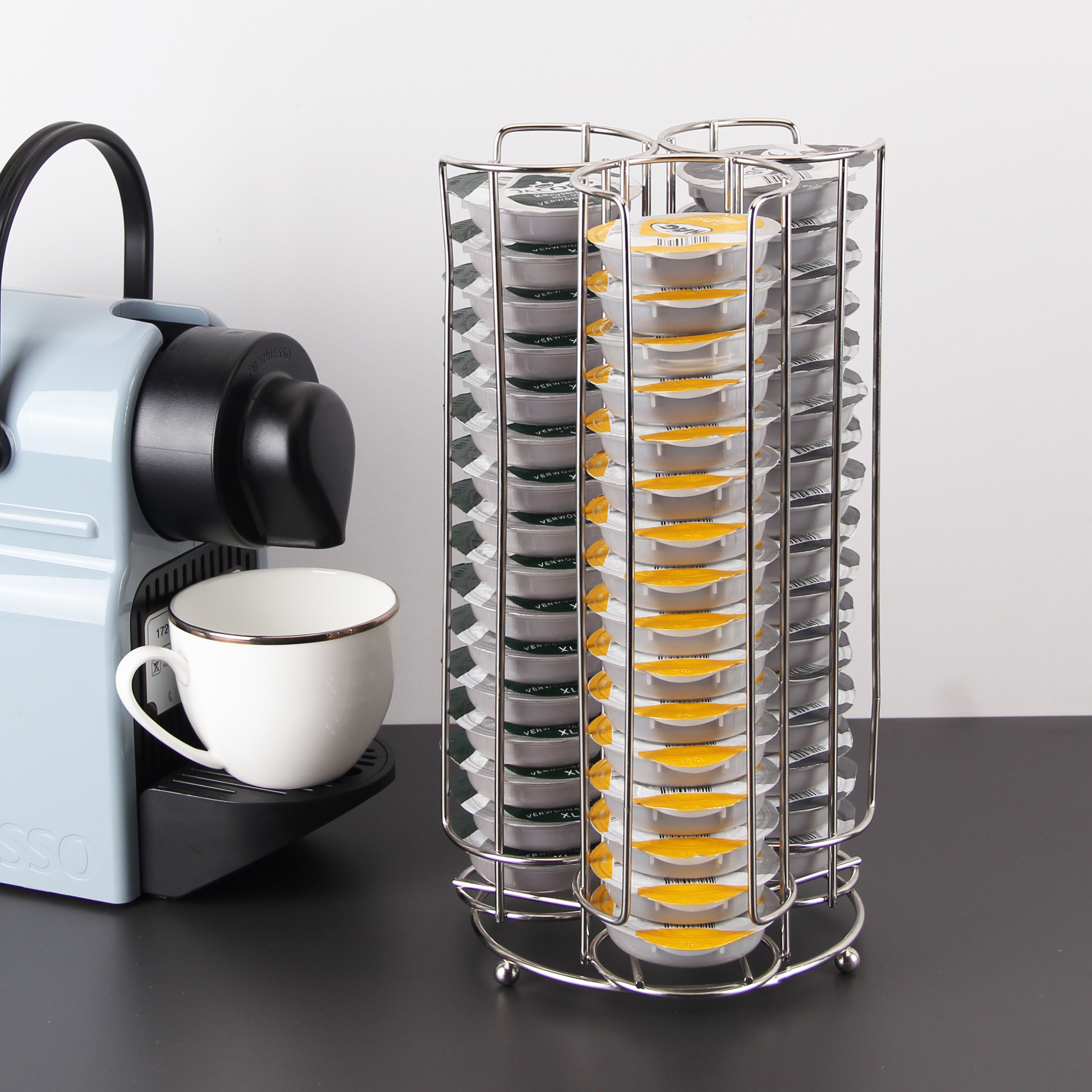 Precio al por mayor de Material de acero inoxidable de 48 cápsulas Tassimo de café titular