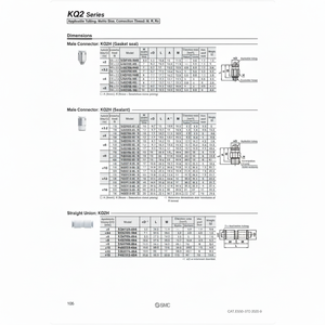 ชิ้นส่วนนิวเมติก KQ2H08-03NS ฟิตติ้ง SMC - Product Image 1