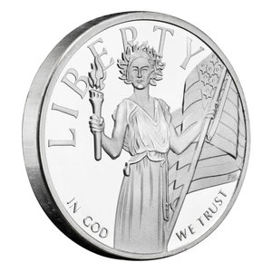 Moneda Conmemorativa de la Estatua de la Libertad, Bañada en Plata, Colección de los Estados Unidos de América - Product Image 5