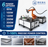 Machine de nettoyage au laser industrielle à six axes automatisée avec bras robotisé 100W 200W 300W 500W