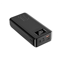 Banco de Energía Portátil de 30000 mAh con Pantalla LED, Doble PD de 18W, Carga Rápida y Linterna