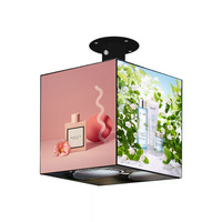 Cubo esterno schermo a LED cubo pubblicitario creativo ad alta risoluzione P2.5 5 4 lati Android P2.5 Led Video Wall Touchscreen 1 anno