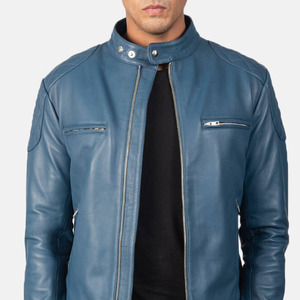 Chaqueta de cuero de moda para hombre, estilo urbano clásico, calidad premium, para ropa exterior, fabricación OEM, etiqueta privada. - Product Image 5