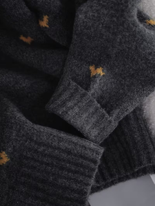 <span class=keywords><strong>Pull</strong></span> en tricot jacquard à motif cœur pour femme, col rond, en laine mélangée douce, tricoté à la machine, décontracté pour le quotidien, accepte la personnalisation - Product Image 5