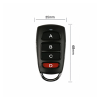 Télécommande universelle HCS301 433,92 MHz 6V à code tournant pour porte de garage/porte de portail, fonction automatique, 4 boutons, modèle AG039, portée 50-100m
