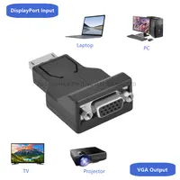 공장 직접 판매 Displayport DP 남성 VGA 여성 어댑터 1080 마력 풀 HD 컨버터