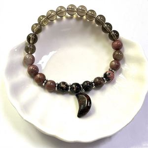 Natural Stone Bracelet Colorful Glass Beaded Charm of Success HD Marketing Video Provided for Wholesalers <b>Engraved</b> Logo - Product Image 1
