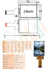 Hot bán 2.8 inch TFT màn hình LCD Điều khiển IC st7789p3 240rgb * 320, giao diện MCU 8bit LCD module cho cà phê Maker - Product Image 4