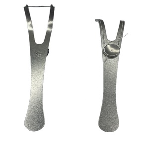 Mới đến <span class=keywords><strong>y</strong></span> hình dạng nha khoa xỉa chủ thép không gỉ Refillable Flosser với xử lý duy nhất - Product Image 3